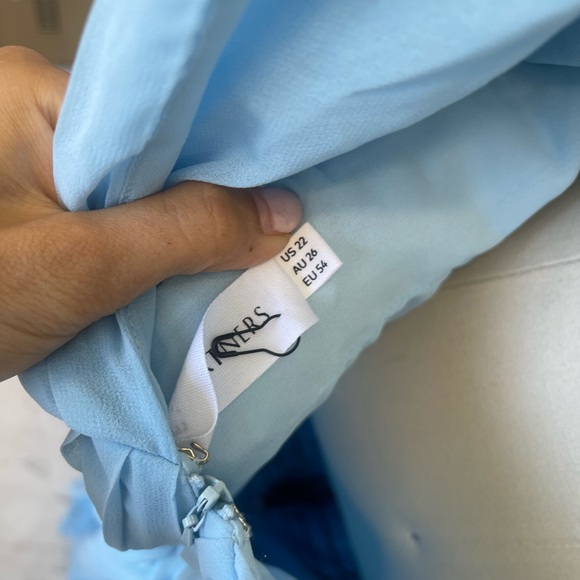 Fame and Partners Dress- blue pleat with open back - Picture 5 of 6